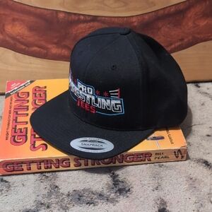 Black Pro Wrestling Snapback Hat